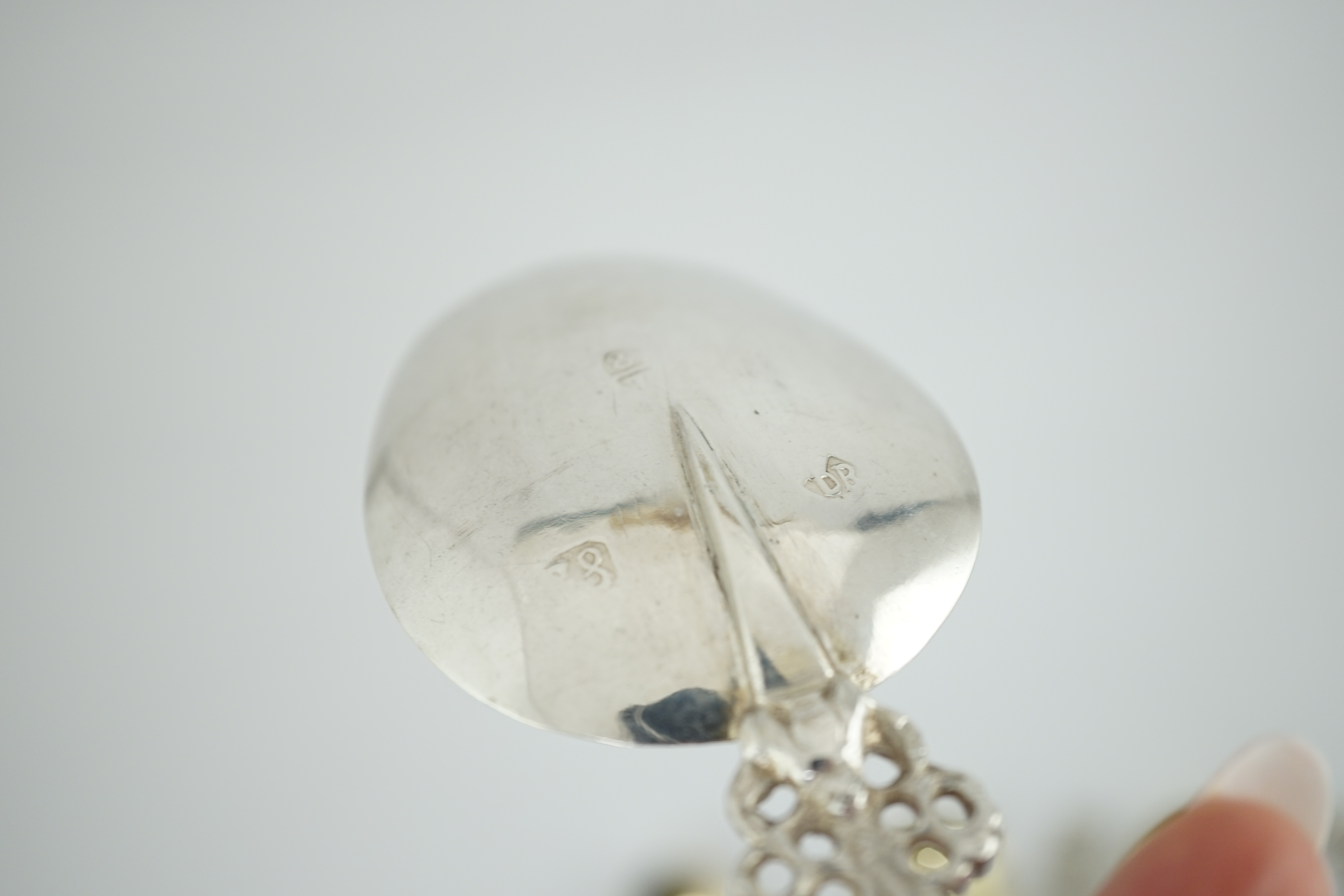 Eight assorted late 19th century continental silver historismus apostle spoons